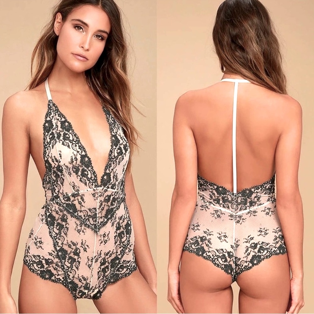 Free People Too Cute To Handle Lace Bodysuit